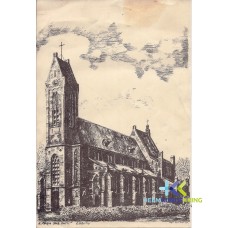 Pentekening ter ere 40 jarig priesterjubileum Pastoor A.J.Brullemans 4-8-1984 Coll. HKR